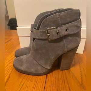 Just fab Luxe Palmer suede leather booties